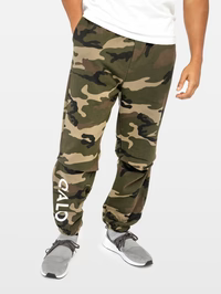 QALO Pantalones deportivos con logo de camuflaje