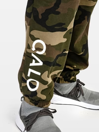 QALO Pantalones deportivos con logo de camuflaje