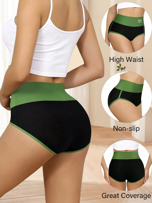 Pack de 5 braguitas de talle alto de talla grande para mujer
