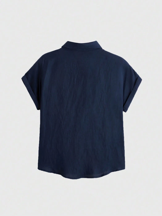 SHEIN ROMWE Camisa básica con botones frontales