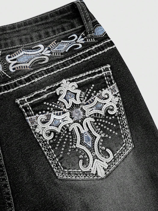 SHEIN ROMWE Grunge Punk Y2K Vintage Pantalones vaqueros acampanados de talle bajo