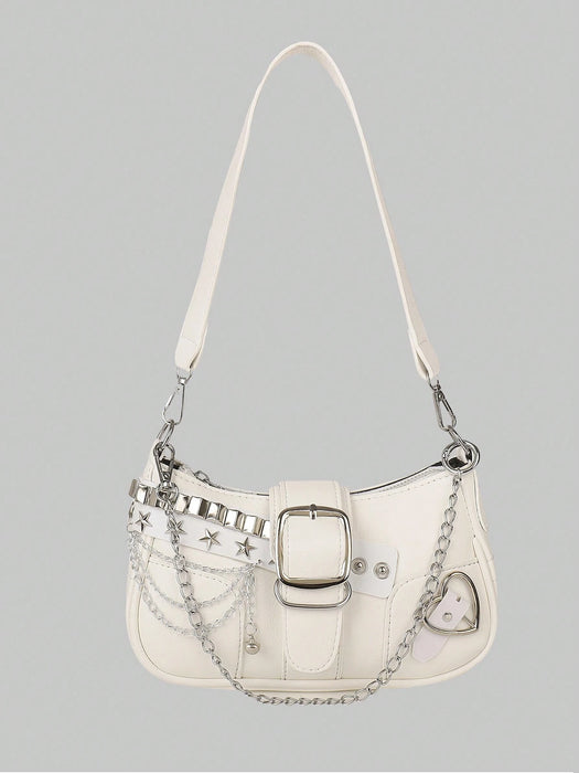 Bolso bandolera sexy de mujer con decoración de cadena