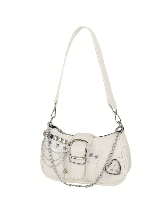 Bolso bandolera sexy de mujer con decoración de cadena