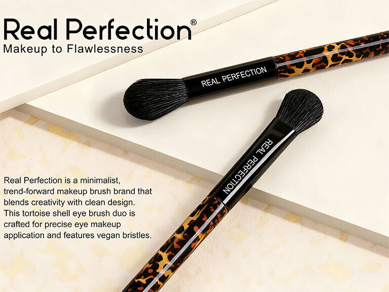 REAL PERFECTION Dúo de brochas para difuminar el pliegue del párpado