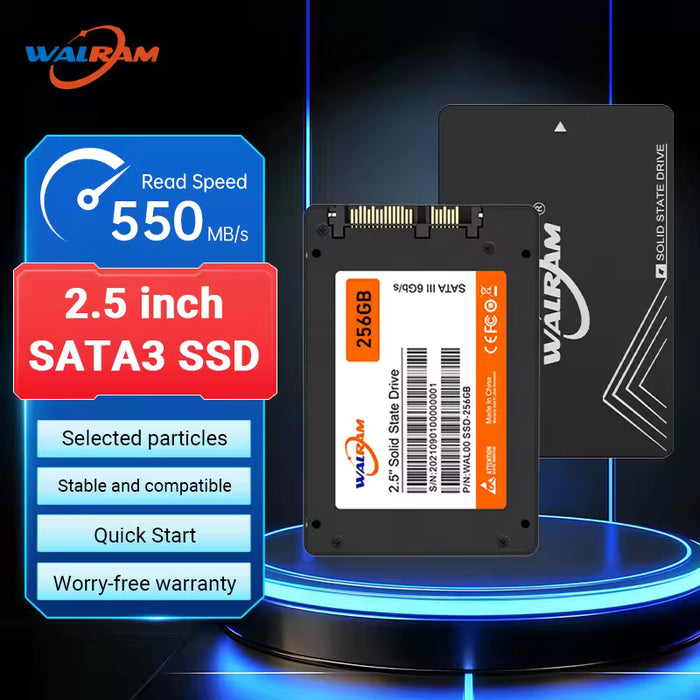 Disco duro SSD WALRAM de 128 GB para portátiles y ordenadores de sobremesa