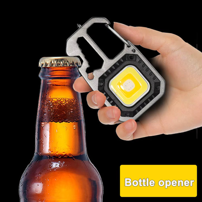 Linterna LED portátil para llavero, luz de trabajo COB para acampar al aire libre