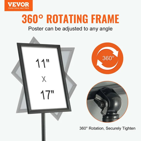 Soporte para letreros de pedestal SW-02 – Letrero de piso de alta resistencia