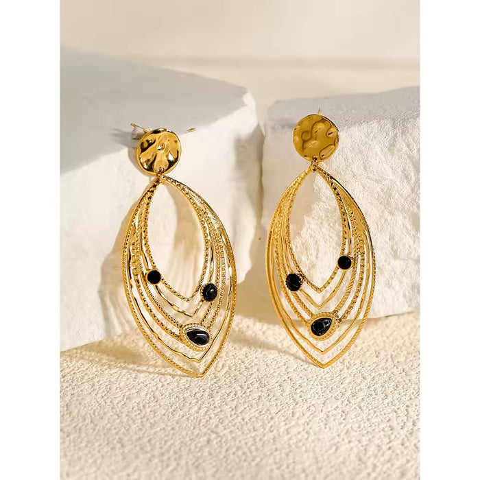 Pendientes colgantes de lujo YACHAN de acero inoxidable