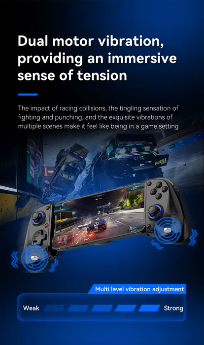 Controlador de Juego Extensible D11 con Gatillos Hall, Compatible con Teléfonos Android/Switch/PC/iOS/Controlador de Streaming