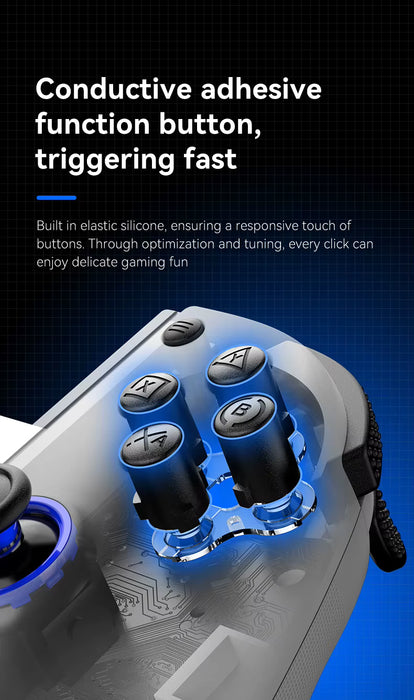 Controlador de Juego Extensible D11 con Gatillos Hall, Compatible con Teléfonos Android/Switch/PC/iOS/Controlador de Streaming