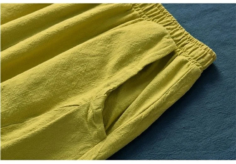 Pantalones elegantes cintura elástica Mujer