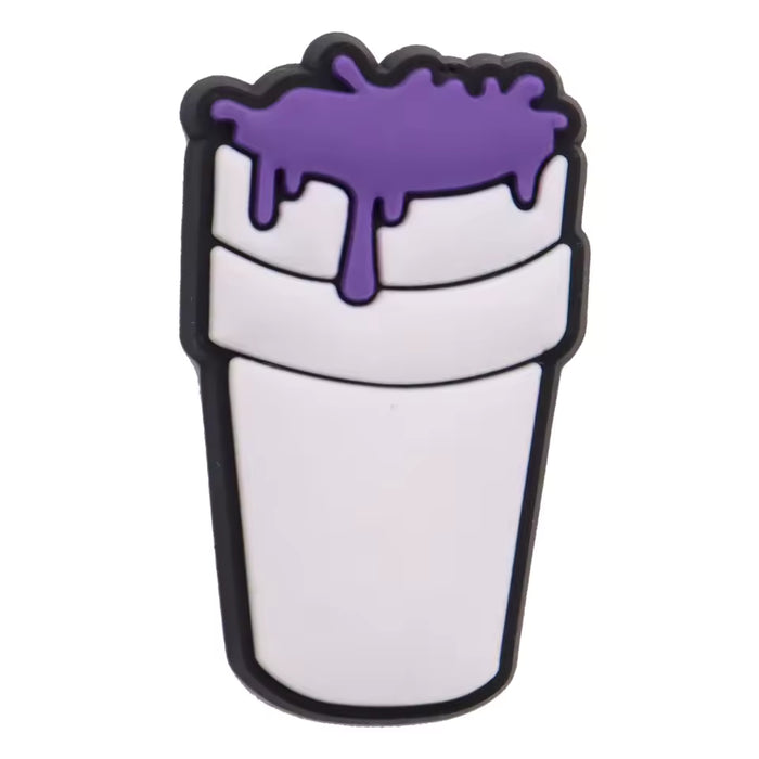 1 unidad de adornos para zapatos con diseño de vaso