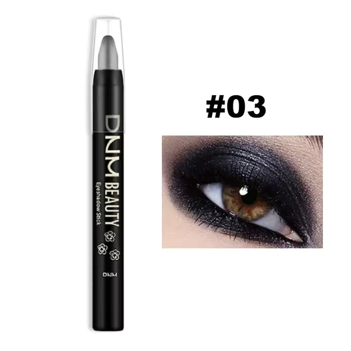 1 pcs Lápiz de sombra de ojos marrón rojizo metálico, resistente al agua, de larga duración, con brillo y pigmentación alta