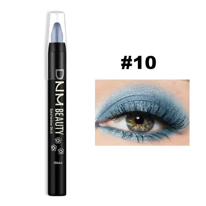 1 pcs Lápiz de sombra de ojos marrón rojizo metálico, resistente al agua, de larga duración, con brillo y pigmentación alta
