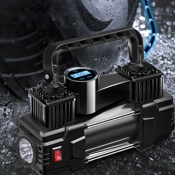 Inflador de neumáticos de alta resistencia de 12 V y 150 PSI con manómetro