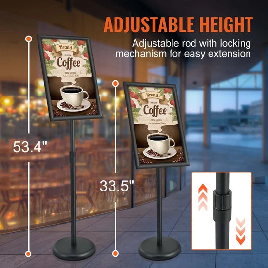 Soporte para letreros de pedestal SW-02 – Letrero de piso de alta resistencia