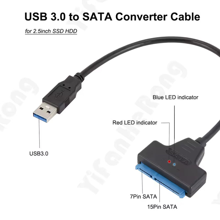Cable adaptador de disco duro de 2,5 pulgadas USB