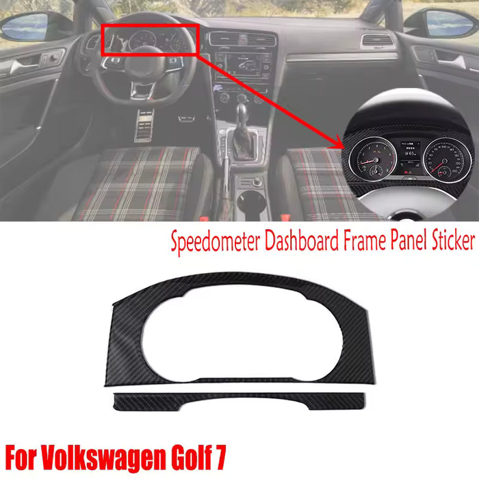 Adhesivo de fibra de carbono pieza de Salida lateral Velocímetro para VW Golf 7 VII MK7 7.5 2014-2019