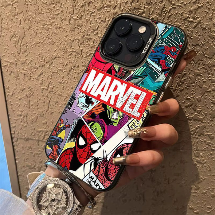 SHEIN Funda para teléfono con collage de cómics de Spider-Man de Marvel iPhone 13 Pro Max