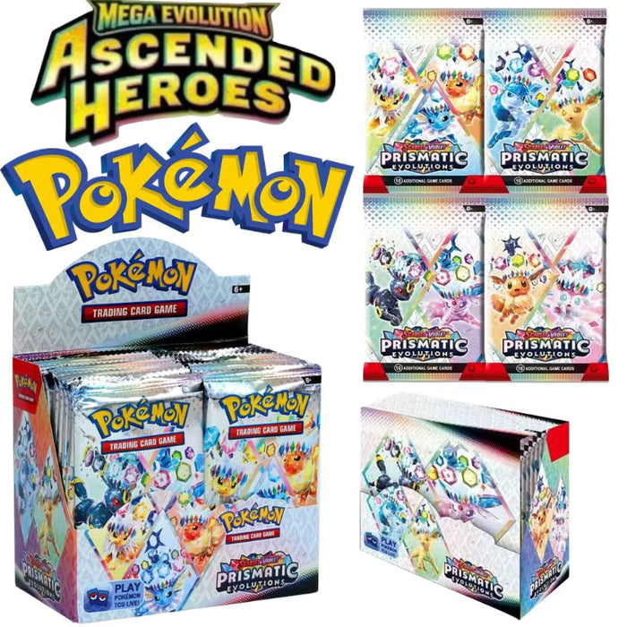 360 piezas/set de cartas Pokémon MEGA ASCEND HEROES Prismatic Evolutions