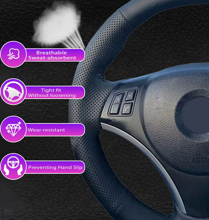 Funda de microfibra para volante de coche, para Honda Accord 7