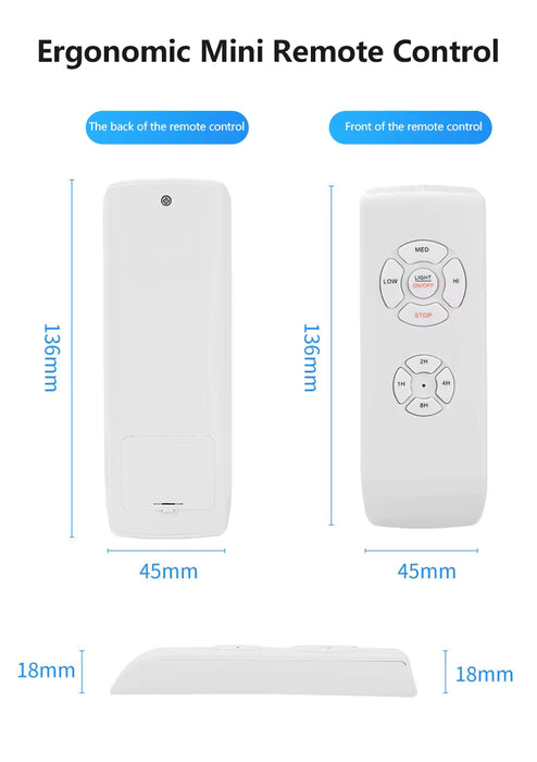 Kit de control remoto universal para lámpara de ventilador de techo, con aplicación WiFi y RF