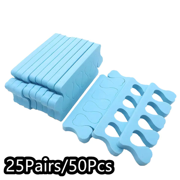 50 separadores de dedos de esponja suaves, separadores de dedos para pulir