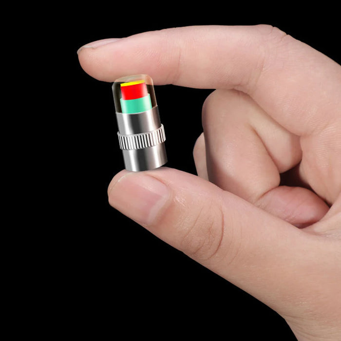 Kit de 4 sensores de presión de neumáticos con indicador de presión de válvula de 36 PSI