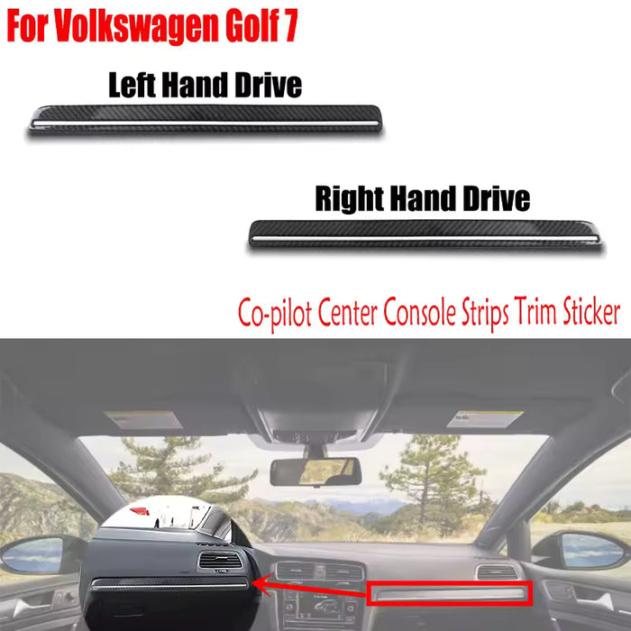 Etiqueta decorativa para las tiras de la consola central del copiloto para VW Golf 7 VII MK7 7.5 2014-2019
