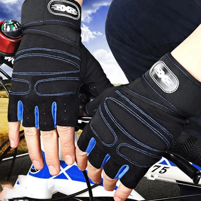 Guantes de fitness sin dedos para hombre y mujer, protectores de muñeca para deportes