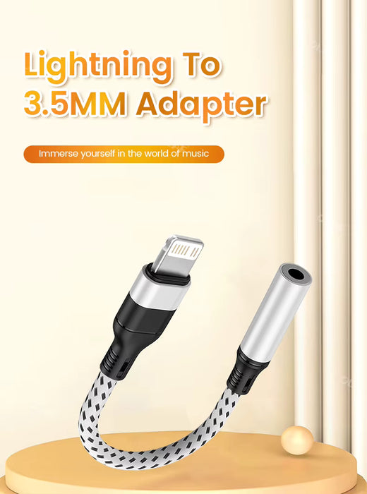 Adaptador de cable Lightning a jack AUX