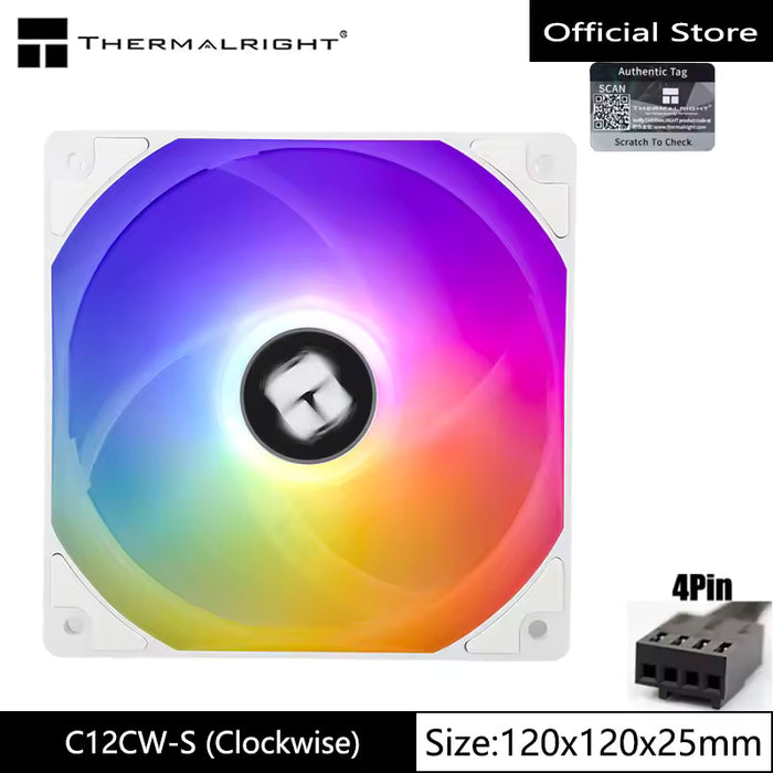Ventilador de chasis Thermalright TL-C12CW-S de 12 cm y 4 pines