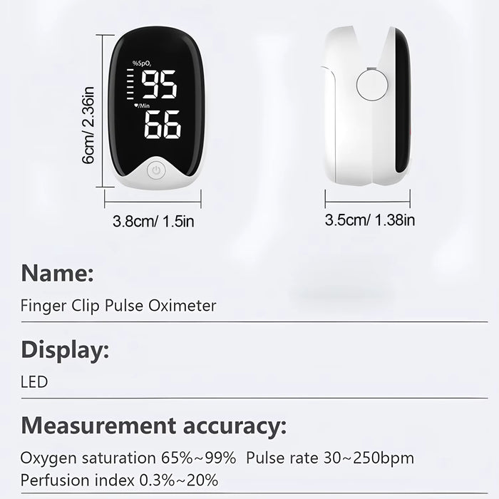 Oxímetro de dedo OLED con pantalla LED, de pulso para dedo
