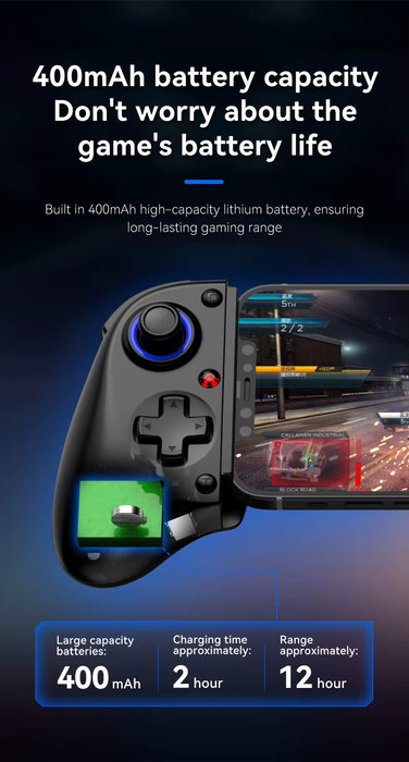 Controlador de Juego Extensible D11 con Gatillos Hall, Compatible con Teléfonos Android/Switch/PC/iOS/Controlador de Streaming