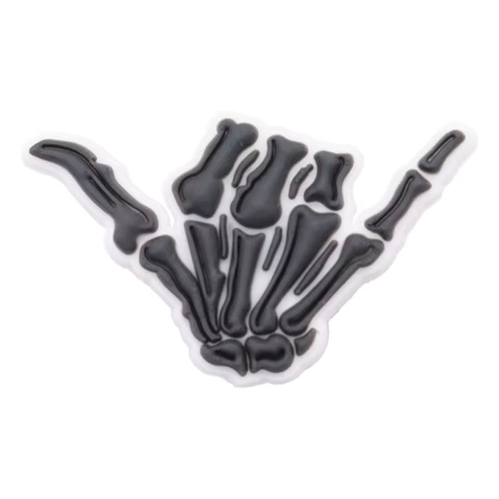 1 unidad de dijes de mano de esqueleto para zapatos