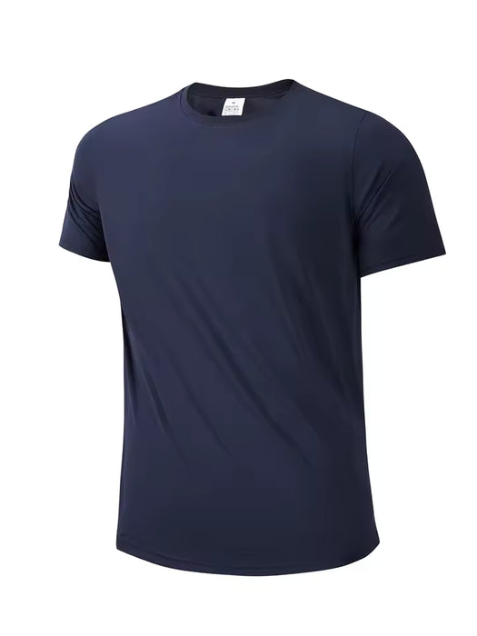 Camiseta deportiva de manga corta transpirable y elástica