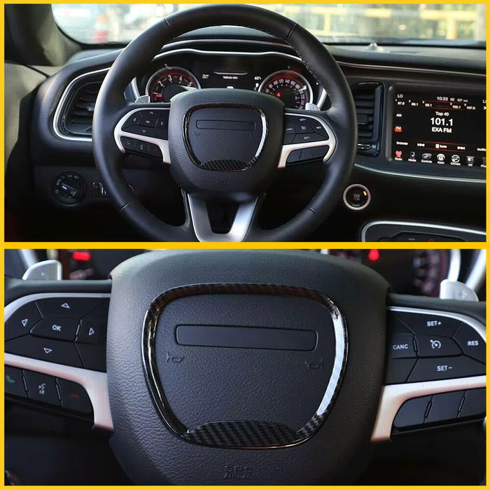 Embellecedor del marco del volante para Dodge Charger Challenger Durango 2015-2022