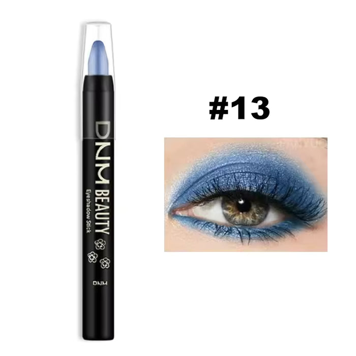 1 pcs Lápiz de sombra de ojos marrón rojizo metálico, resistente al agua, de larga duración, con brillo y pigmentación alta