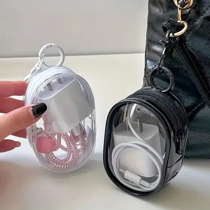 2 bolsas de almacenamiento portátil con cremallera transparente