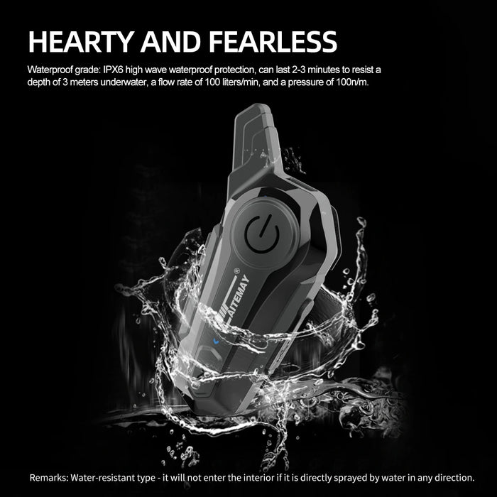 Intercomunicador con Bluetooth para casco de motocicleta, interfono inalámbrico