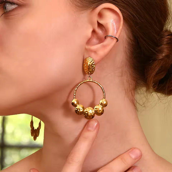 Pendientes EBbelle Bohemian de cuatro piezas redondas