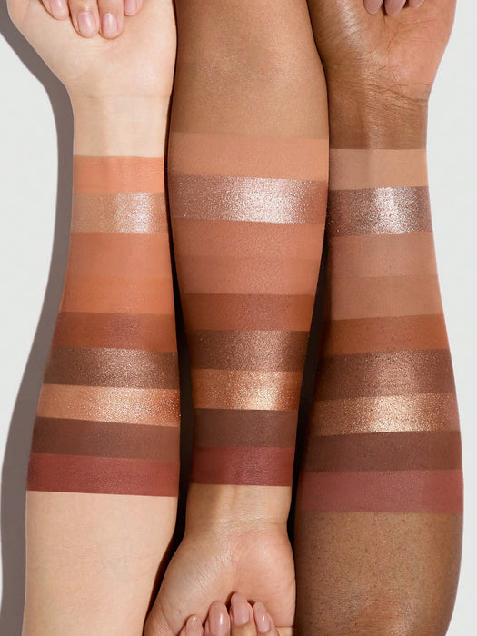 SHEIN SHEGLAM Cinnamon Spice Paleta de sombras de ojos de 9 colores Brillos