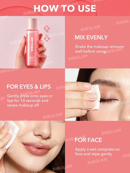 SHEIN SHEGLAM Desmaquillador De Ojos Y Labios Clear Away Desmaquillador