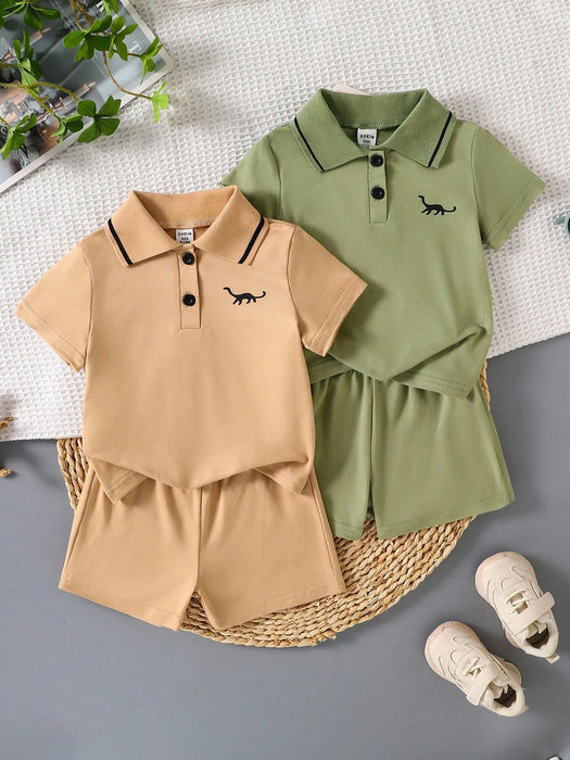 SHEIN Conjunto de 4 piezas : polo de manga corta para bebé