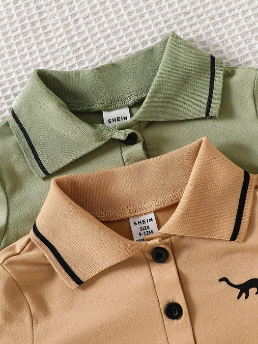 SHEIN Conjunto de 4 piezas : polo de manga corta para bebé