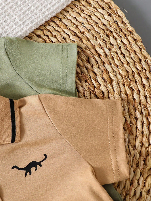 SHEIN Conjunto de 4 piezas : polo de manga corta para bebé