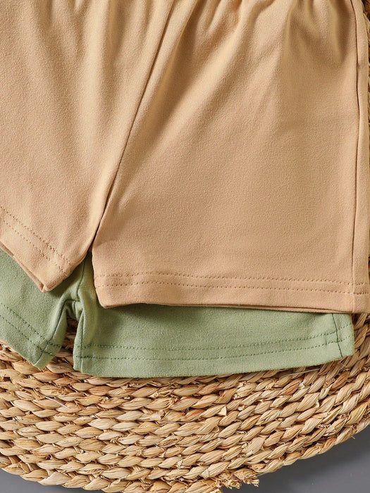 SHEIN Conjunto de 4 piezas : polo de manga corta para bebé