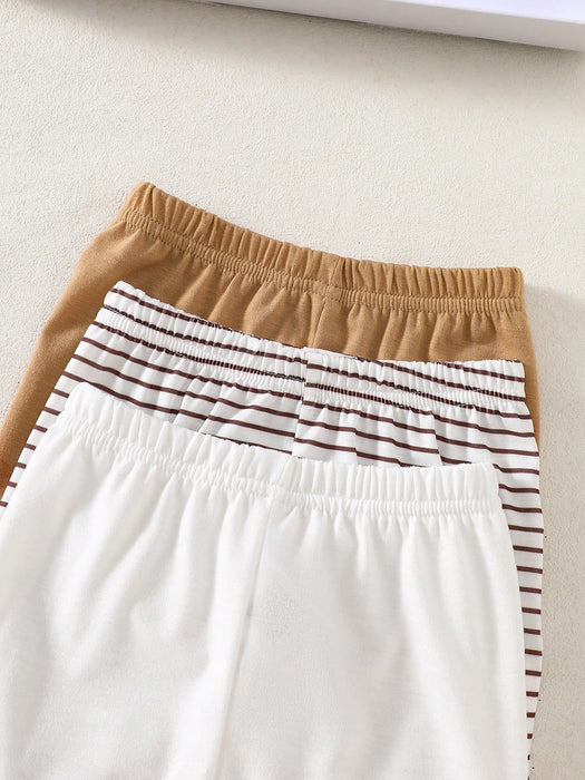 SHEIN Conjunto de 6 piezas para recién nacidos: camisa de manga larga y pantalones