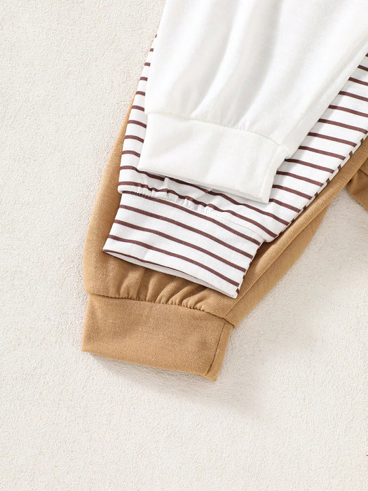 SHEIN Conjunto de 6 piezas para recién nacidos: camisa de manga larga y pantalones