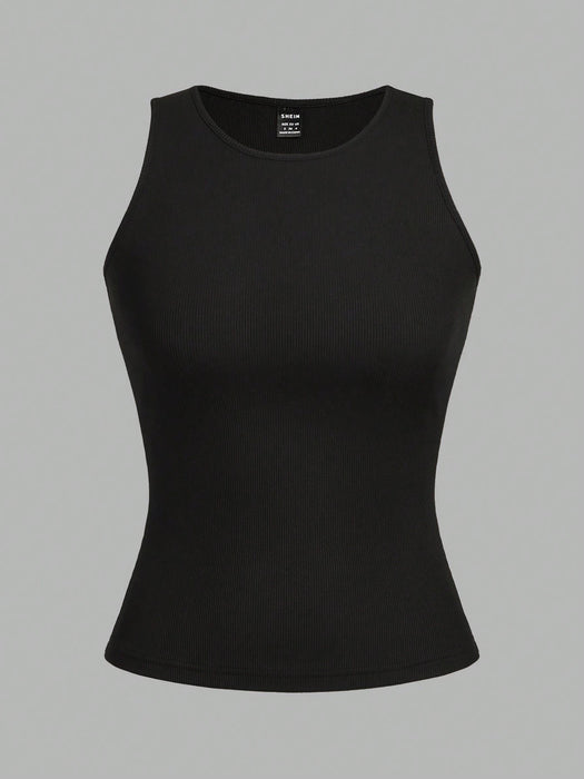SHEIN EZwear Conjunto de 2 tops de tirantes para mujer de cuello redondo